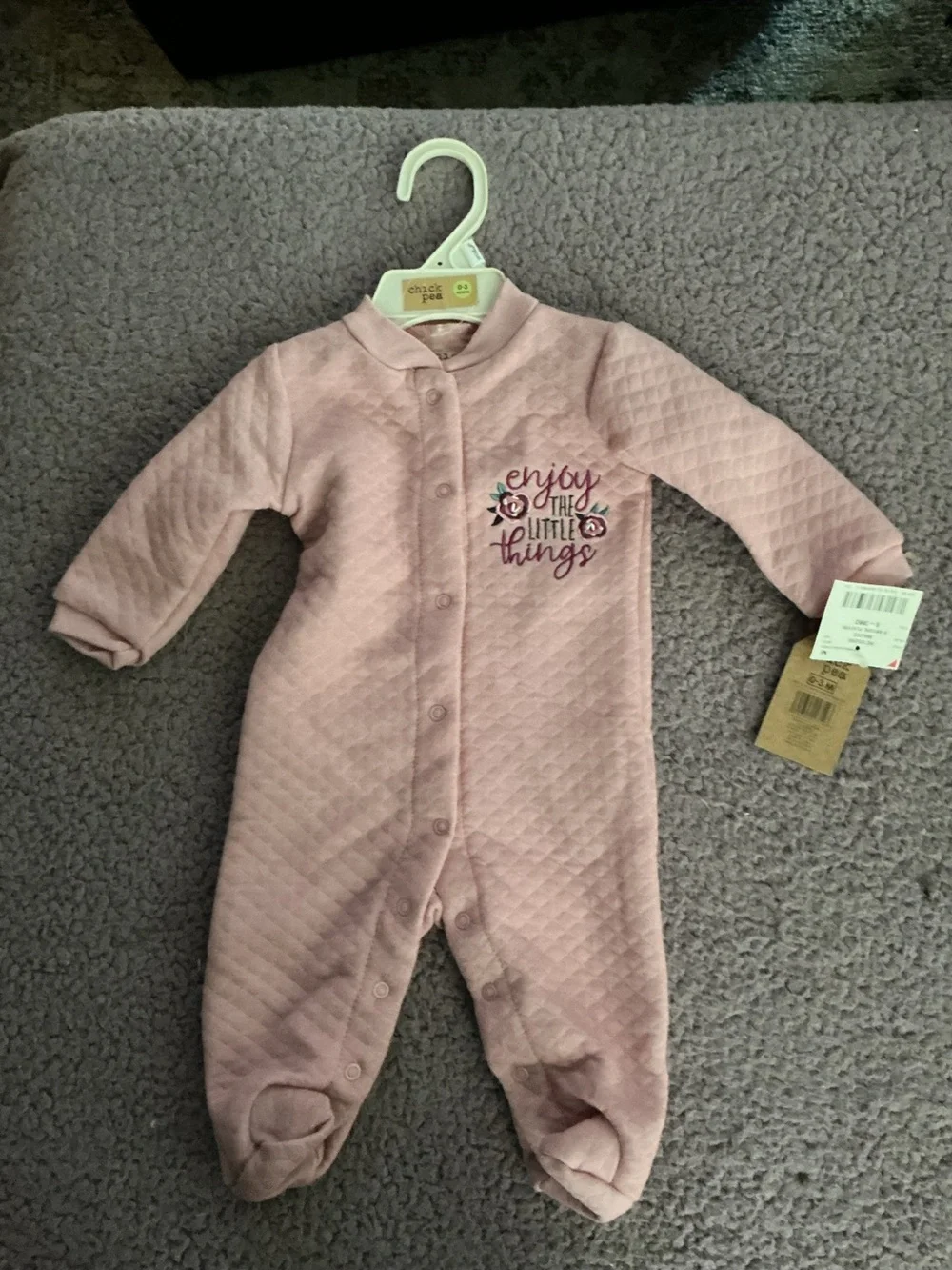 Two Newborn outfits Little Lass Corduroy Jacket with Floral Leggings & Onsie